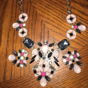 Pink jeweled necklace
